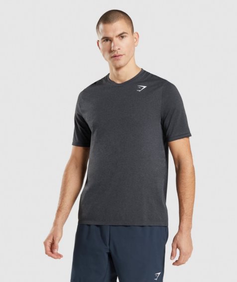 Men's Gymshark Arrival Seamless T-Shirts Black | CA 65A83D